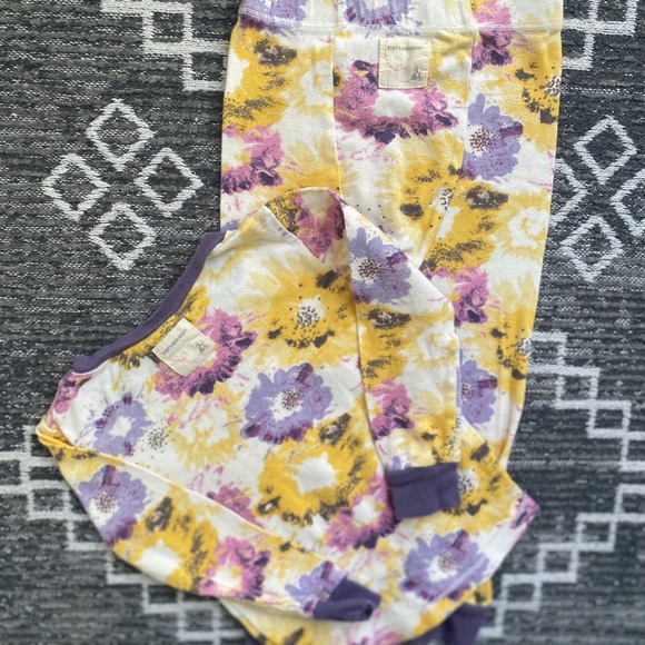 Burts Bees girls floral pajamas 100% cotton size 2T spring - Picture 5 of 5